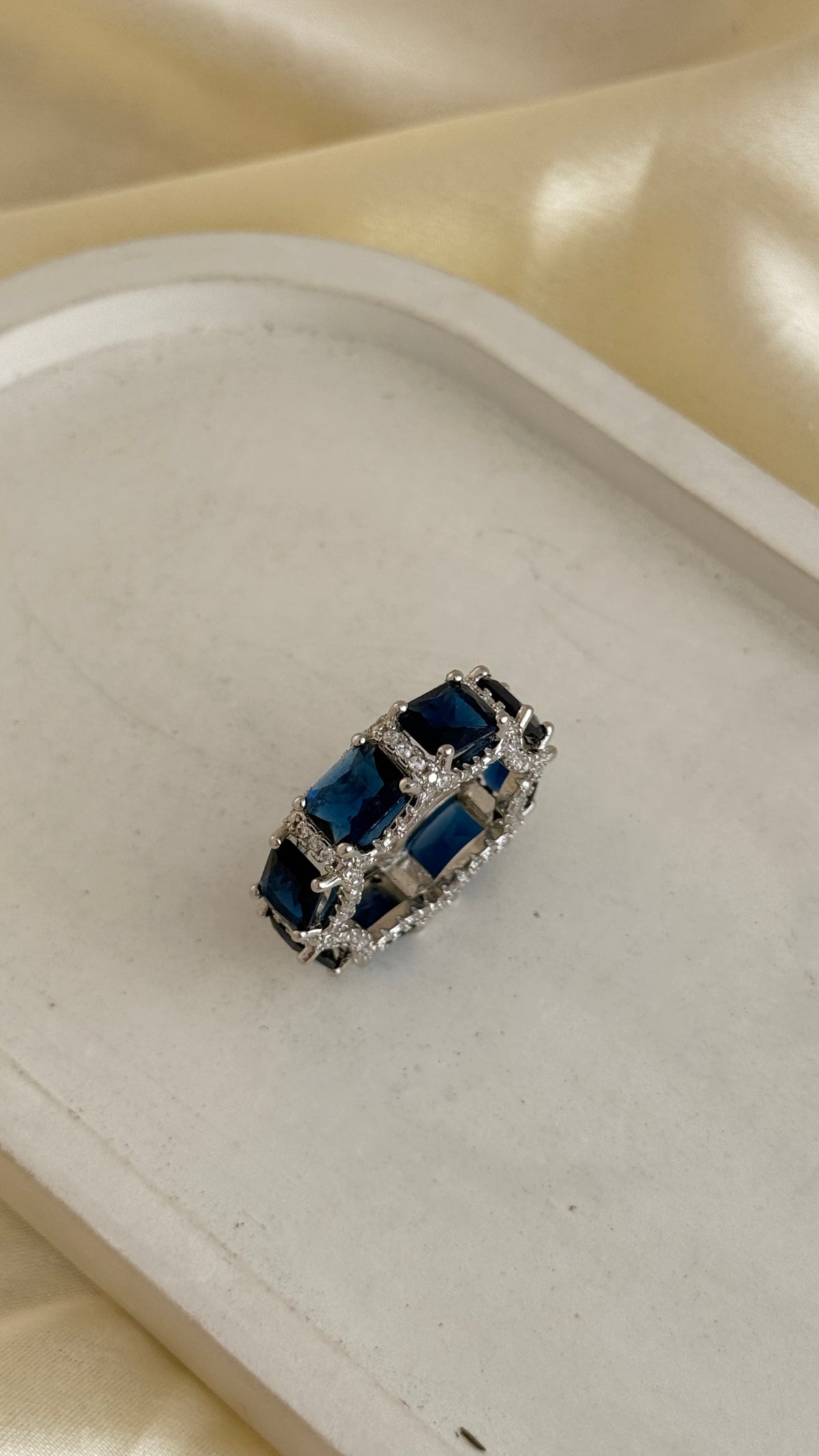 Blue AD Band Ring