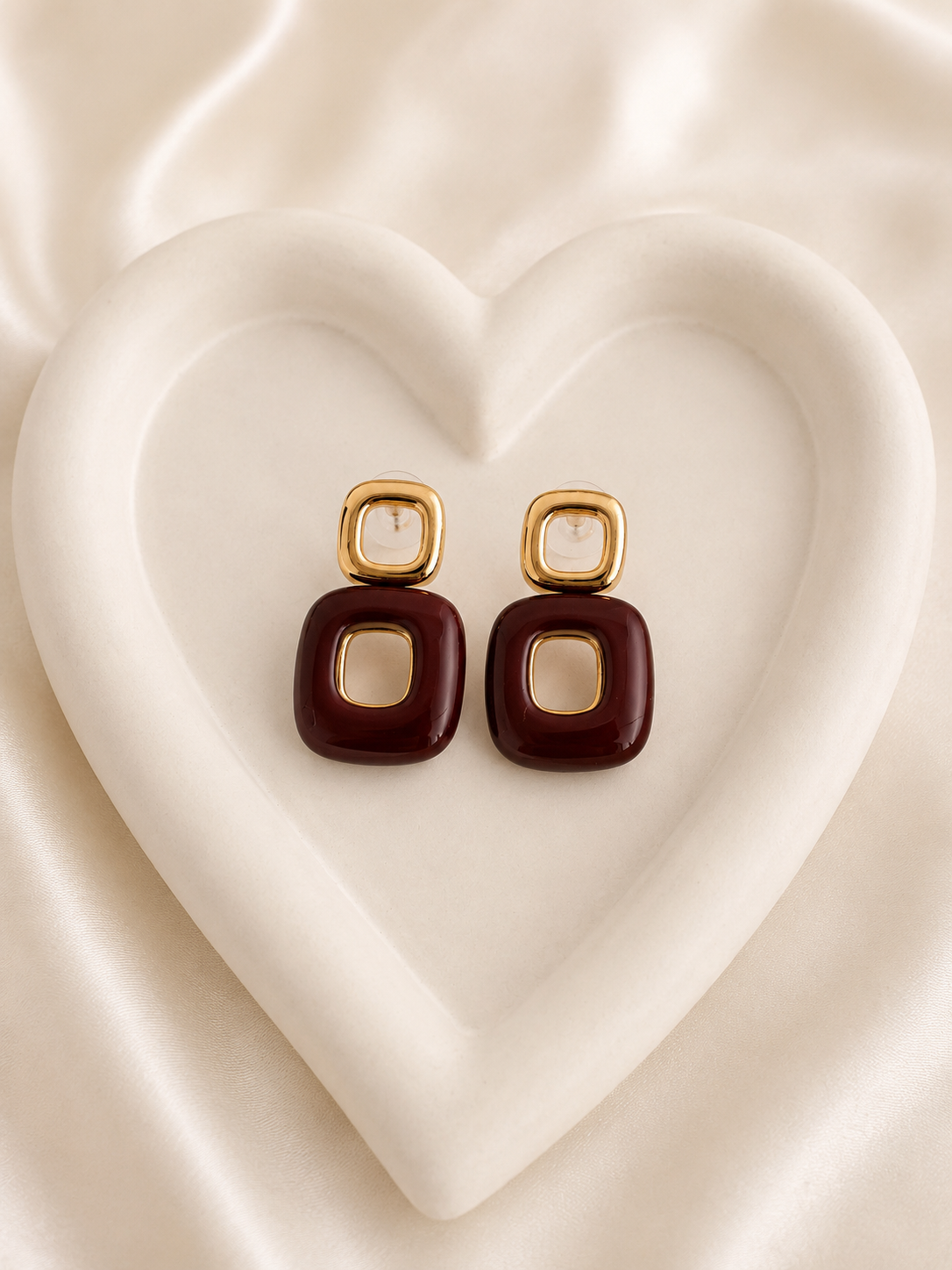 Coca Square Earrings