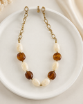 Ivory Mocha Beaded Necklace