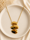 Chunky Molten Gold Pendant Necklace
