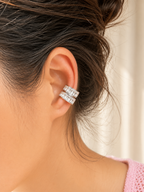Silver Cubic Zirconia Earcuff