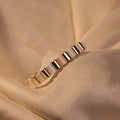 Cream Gold Alternating Square Tile Minimal Bangle - Buy Minimal Bangle Online India - Drattans