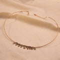 Crystal Botanical Spray Wire Choker Necklace - Buy Choker Necklace Online India - Drattans
