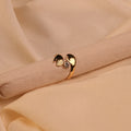 Gold Open Wing Solitaire Crystal Ring - Buy Crystal Ring for Women Online India - Drattans