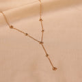 Gold Star Charm Crystal Lariat Y-Necklace - Buy Celestial Necklace Online India - Drattans