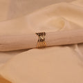 Multi-Strand Gold Wire Criss-Cross Statement Ring - Buy Gold Ring Online India - Drattans