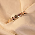 Ombre Heart Tile Gold Enamel Bangle - Buy Gold Bangle Online India - Drattans