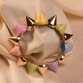 Pastel Multicolour Spike Stud Stretch Bracelet - Buy Bracelets for Women Online India - Drattans