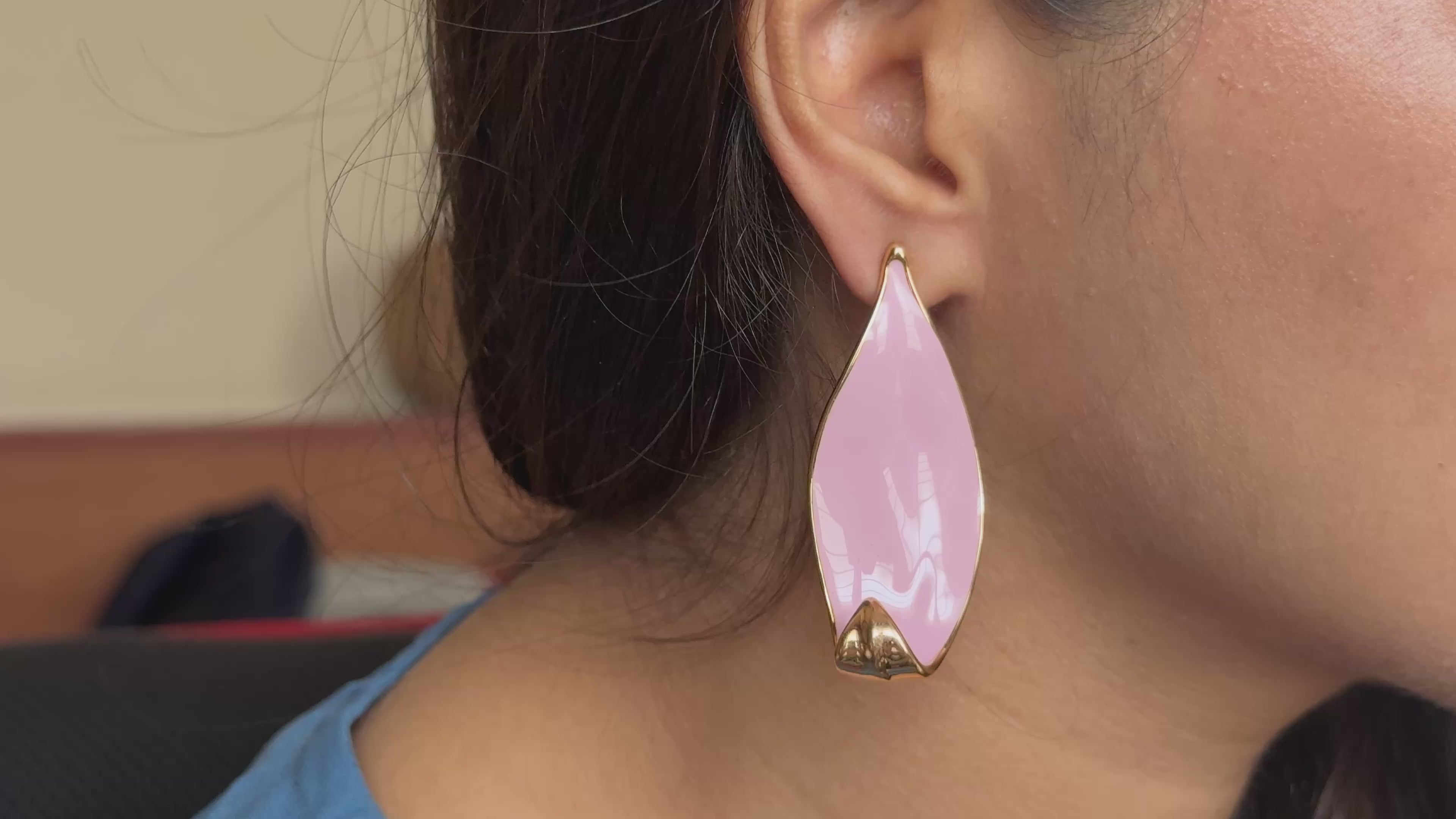 Pink Petal Earrings
