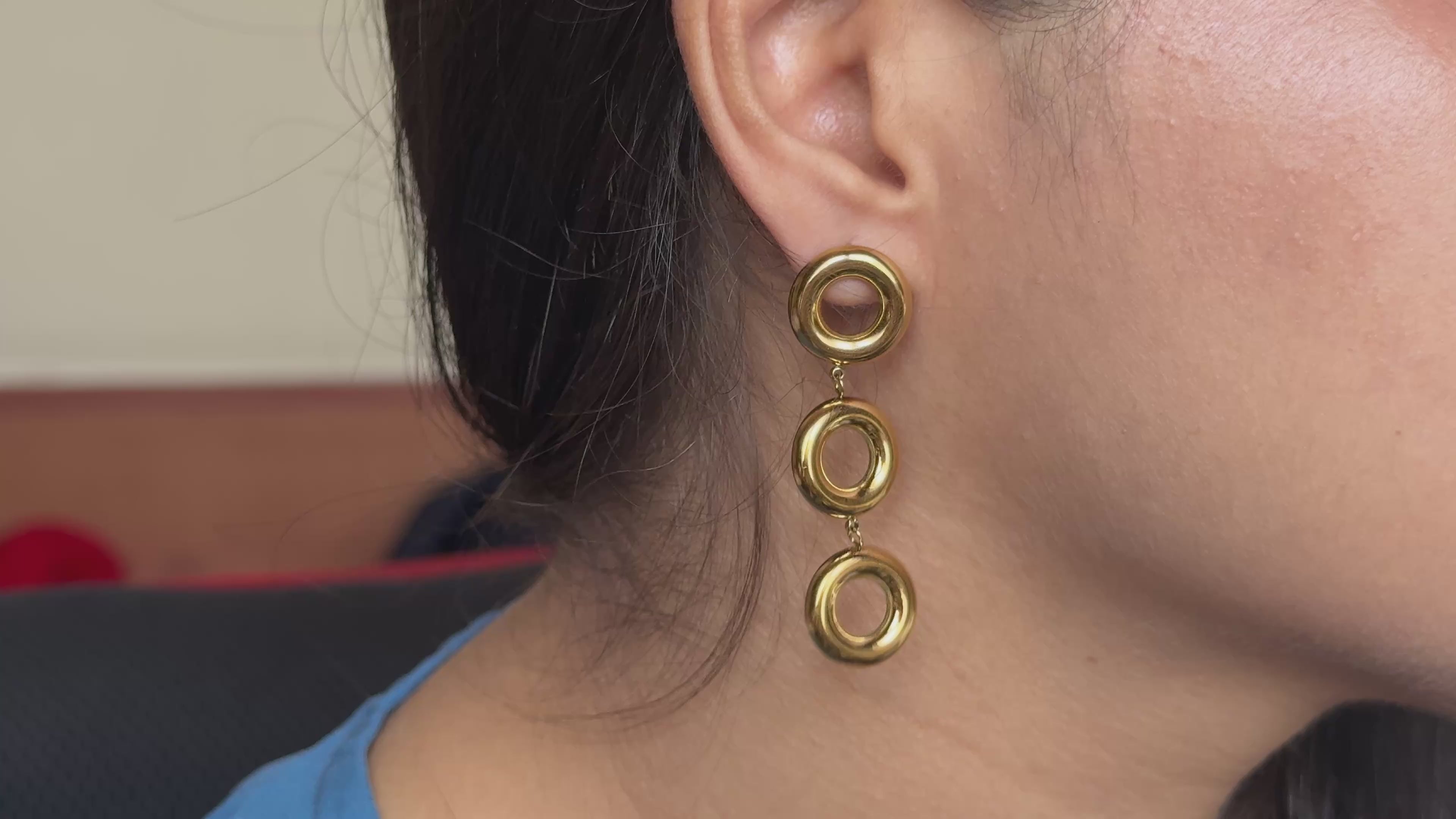Triple Circle Earrings