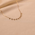Puffy Heart Crystal Star Charm Gold Necklace - Buy Charm Necklace Online India - Drattans