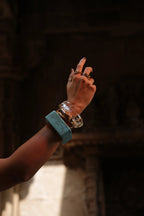 Turquoise Resin Chunky Stacking Bangle Set - Buy Bangle Set Online India - Drattans