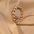 White Enamel Gold Chevron Leaf Eternity Ring - Buy Rings for Women Online India - Drattans